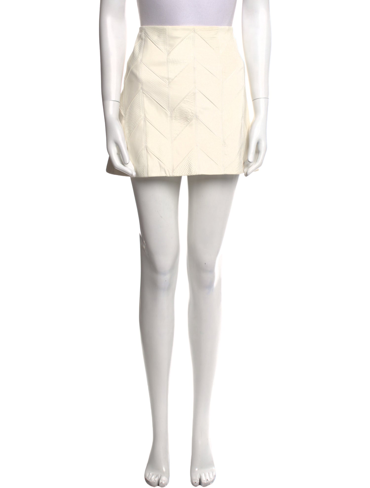 Alice + Olivia Lamb Leather Mini Skirt