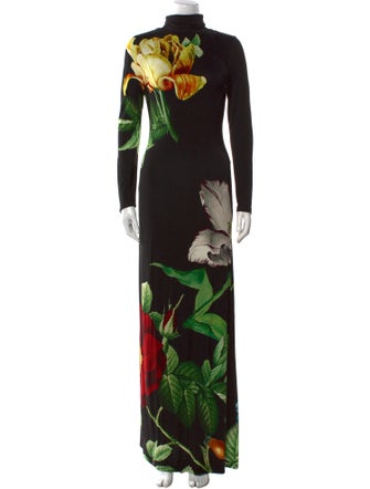 Alice + Olivia Floral Print Long Dress
