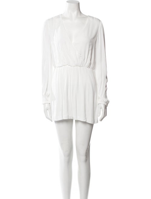 Alice + Olivia Plunge Neckline Romper