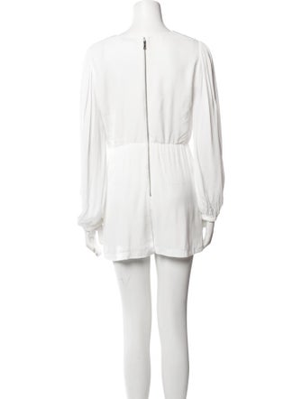 Alice + Olivia Plunge Neckline Romper