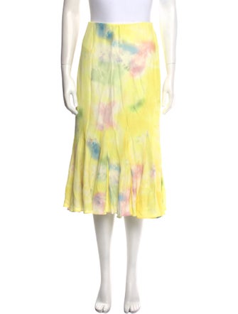 Alice + Olivia Tie-Dye Print Midi Length Skirt