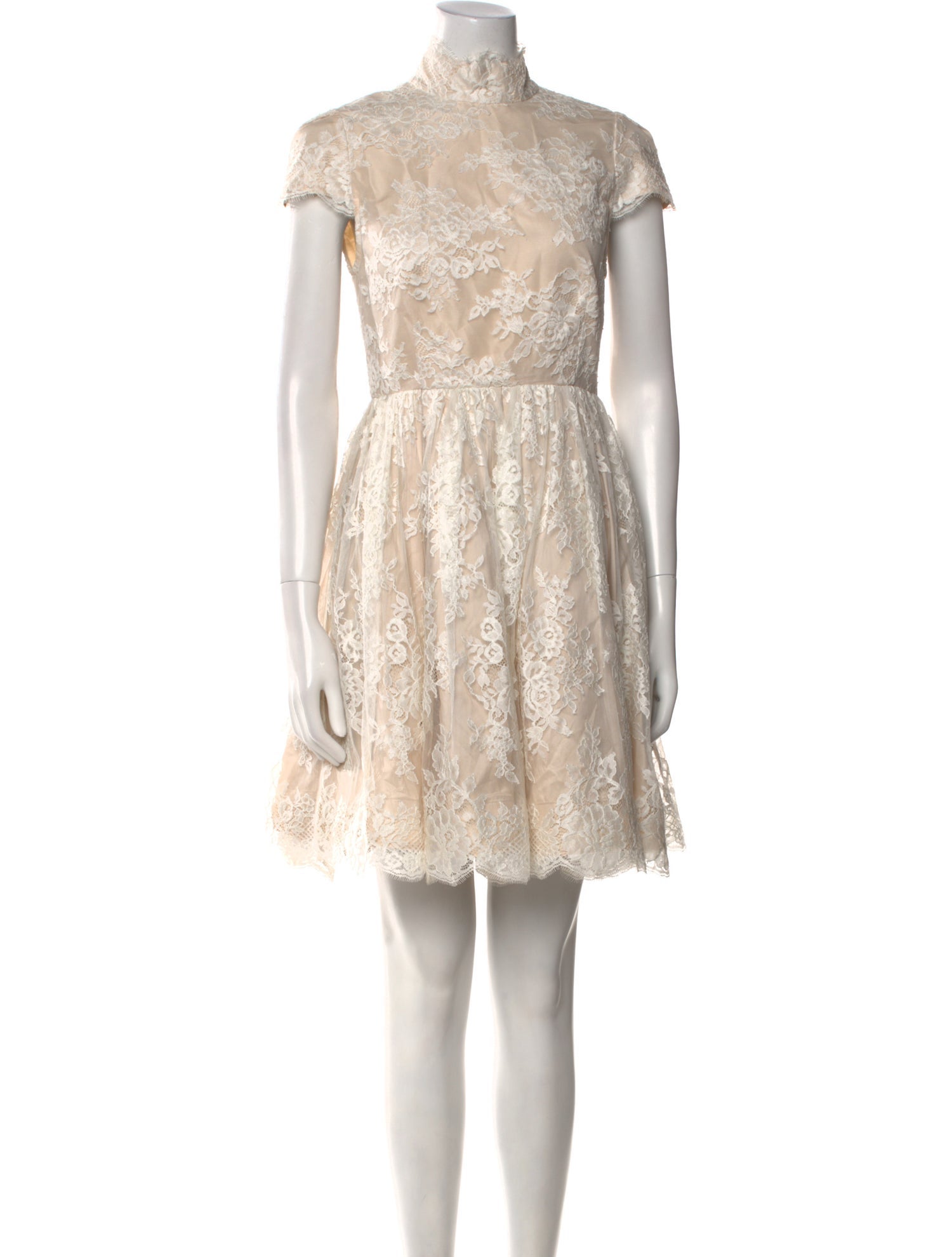 Alice + Olivia Lace Pattern Mini Dress