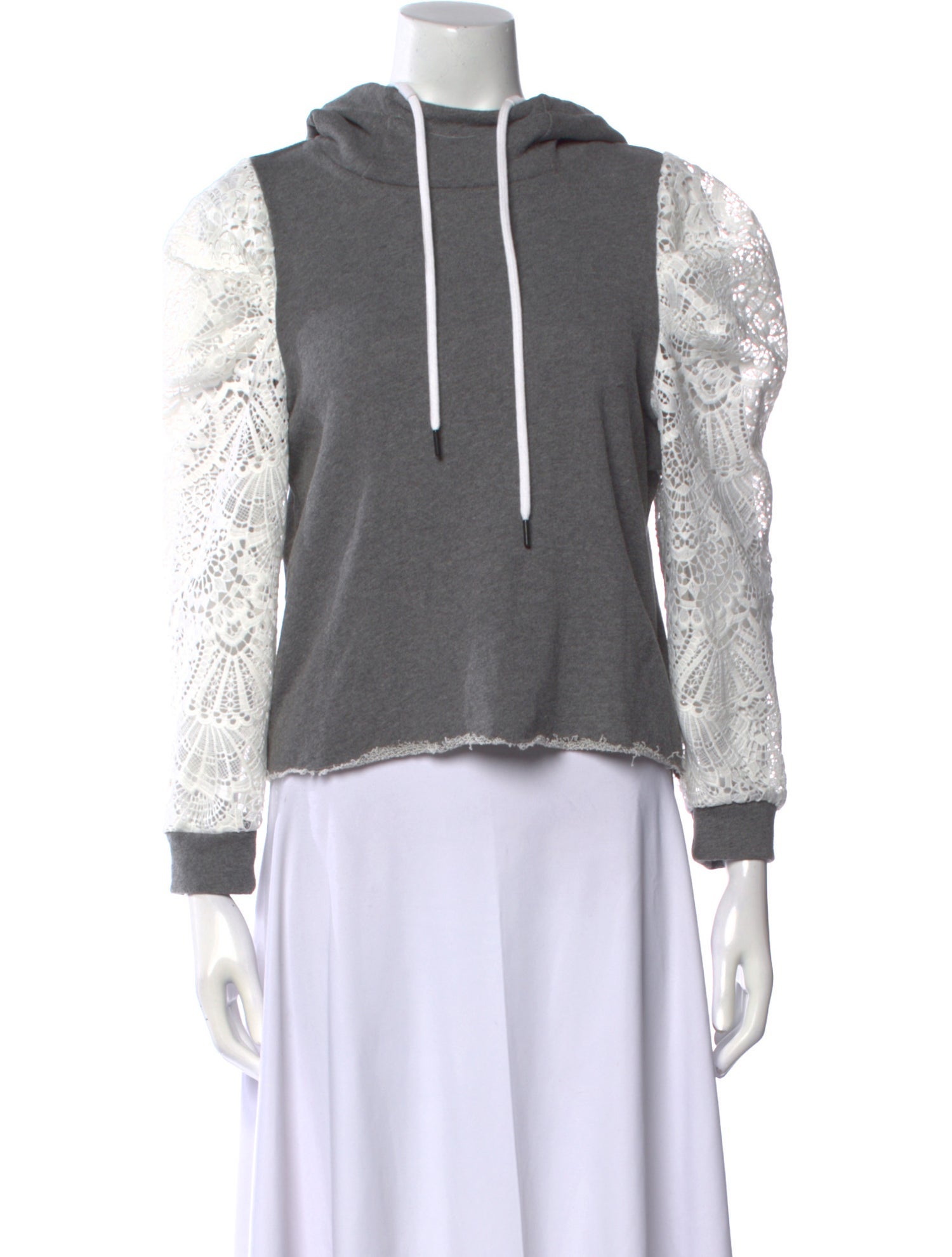 Alice + Olivia Colorblock Pattern Crew Neck Sweatshirt