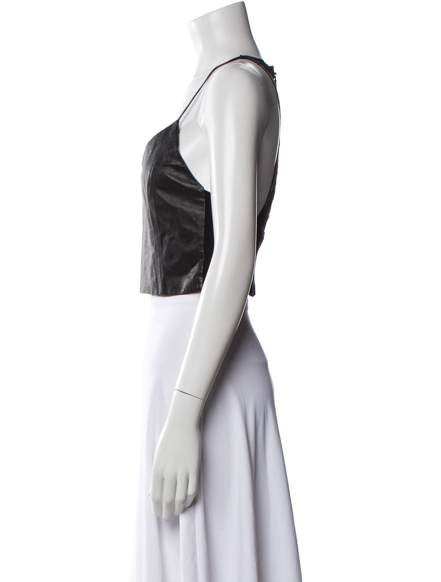 Alice + Olivia V-Neck Sleeveless Crop Top