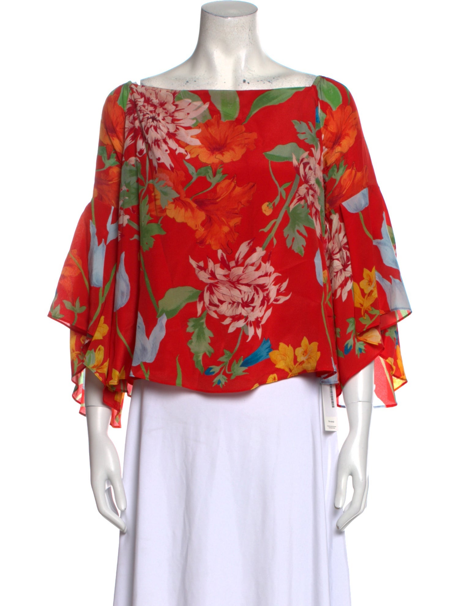Alice + Olivia Silk Floral Print Blouse