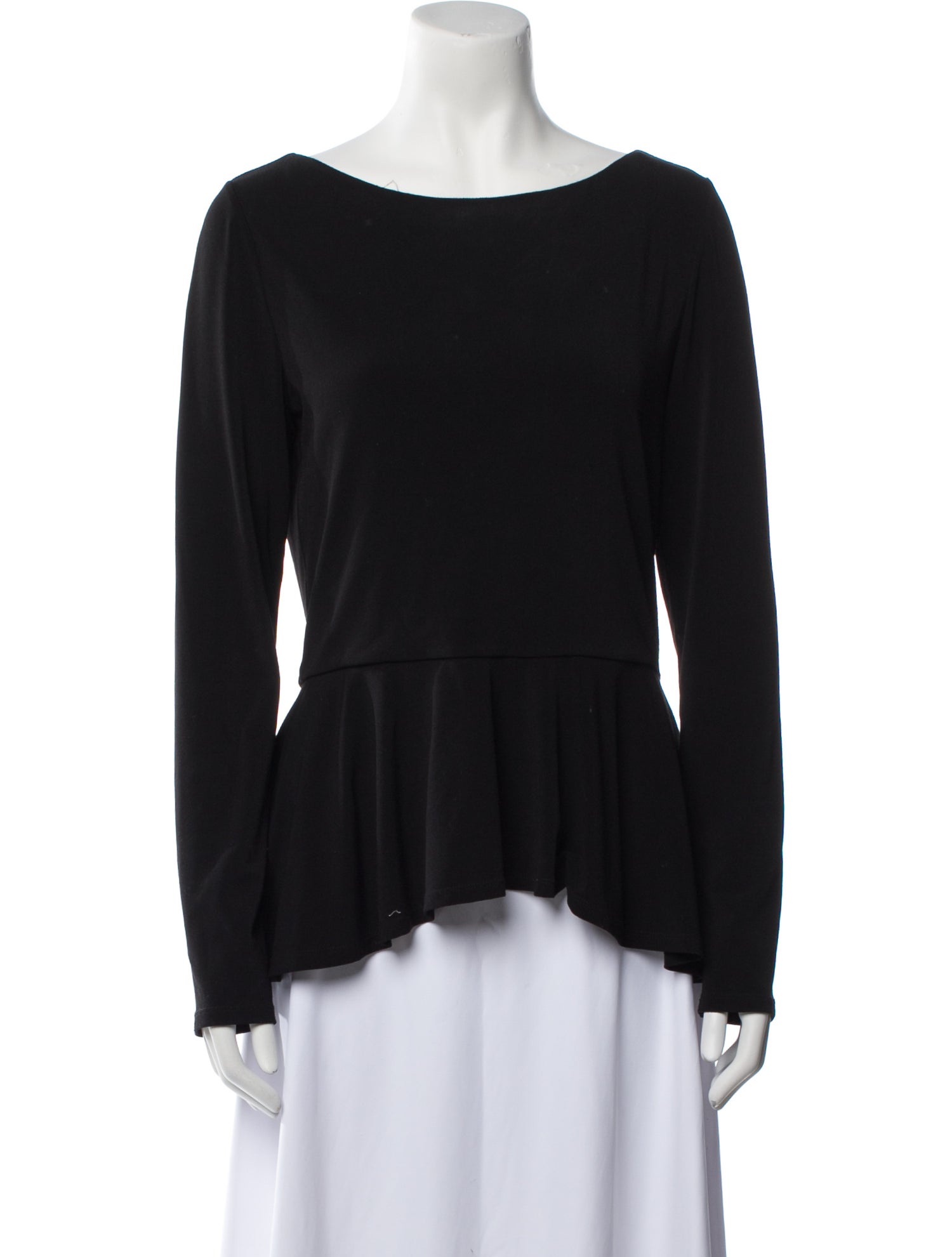 Alice + Olivia Bateau Neckline Long Sleeve Top
