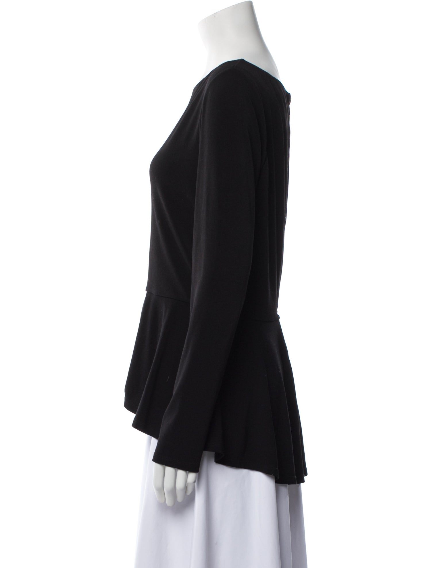 Alice + Olivia Bateau Neckline Long Sleeve Top