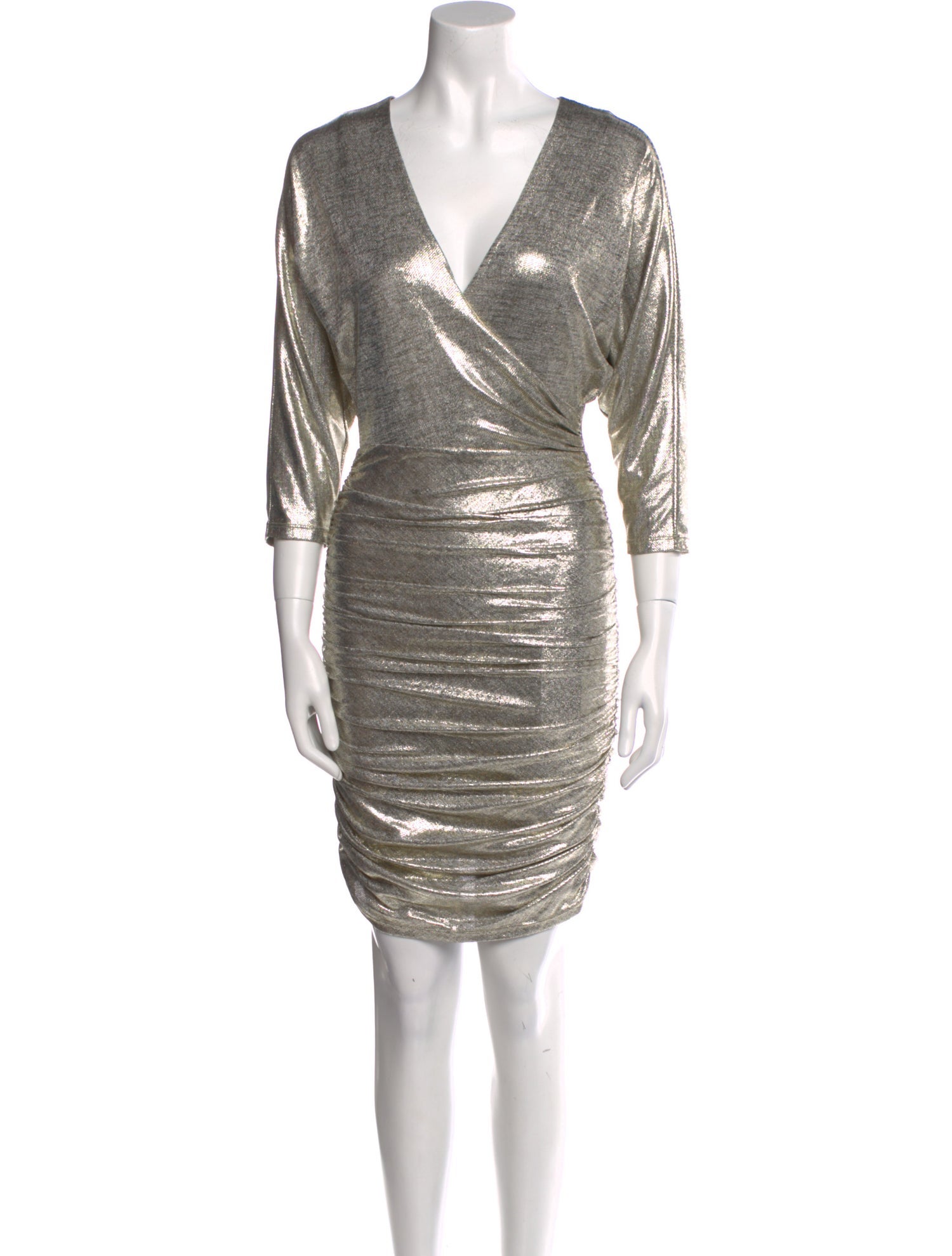 Alice + Olivia V-Neck Knee-Length Dress