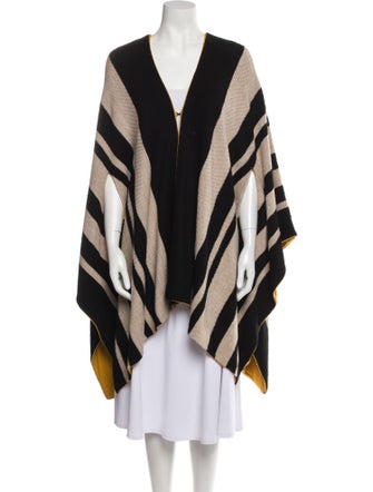 Alice + Olivia Wool Striped Poncho