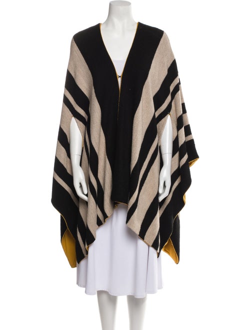 Alice + Olivia Wool Striped Poncho