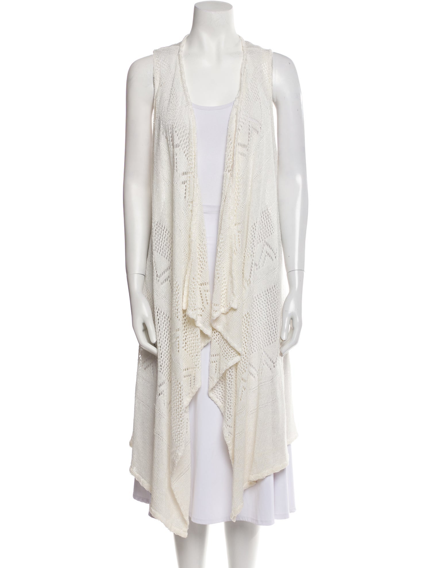 Alice + Olivia Linen Open Front Sweater