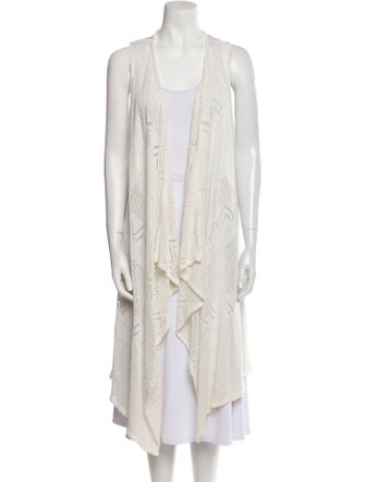 Alice + Olivia Linen Open Front Sweater