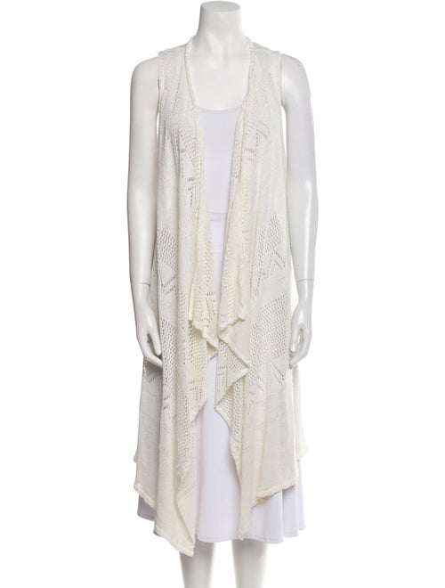 Alice + Olivia Linen Open Front Sweater