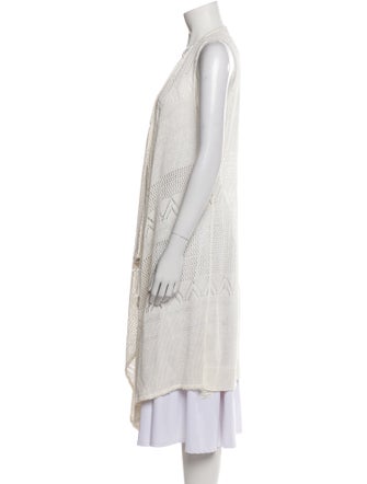 Alice + Olivia Linen Open Front Sweater