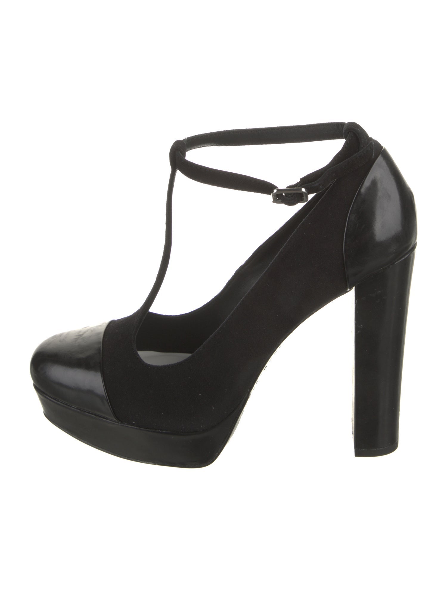 Alice + Olivia Suede T-Strap Pumps