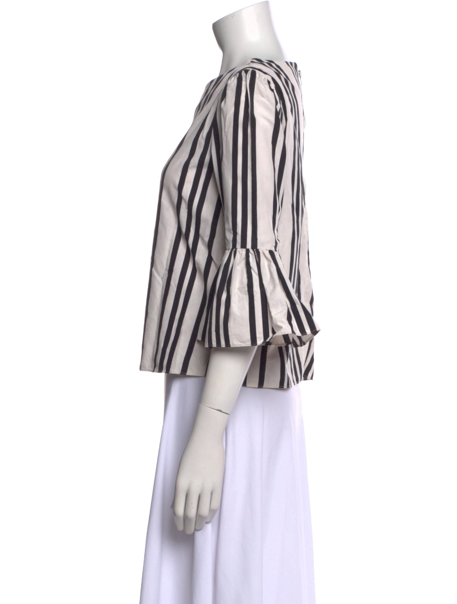 Alice + Olivia Striped Scoop Neck Top