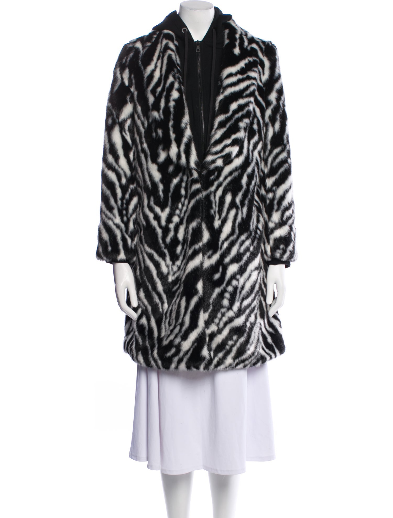 Alice + Olivia Animal Print Faux Fur Jacket