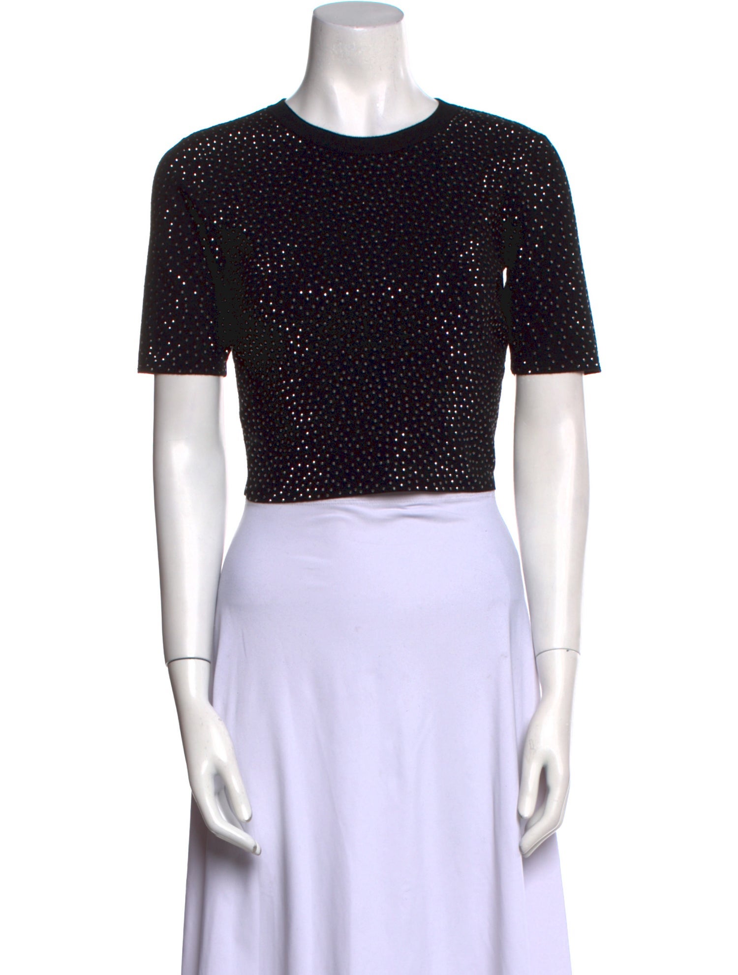 Alice + Olivia Crew Neck Short Sleeve Crop Top w/ Tags