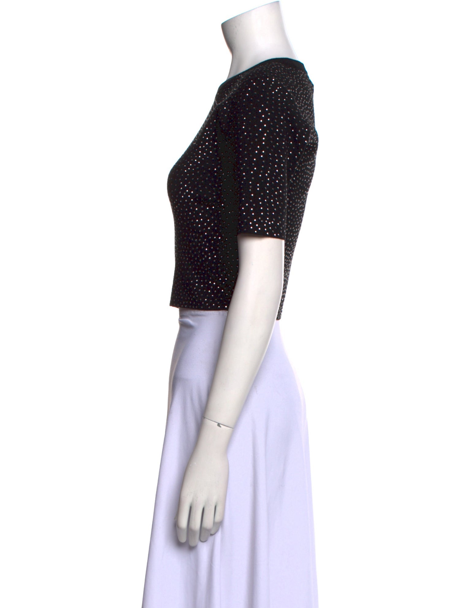 Alice + Olivia Crew Neck Short Sleeve Crop Top w/ Tags