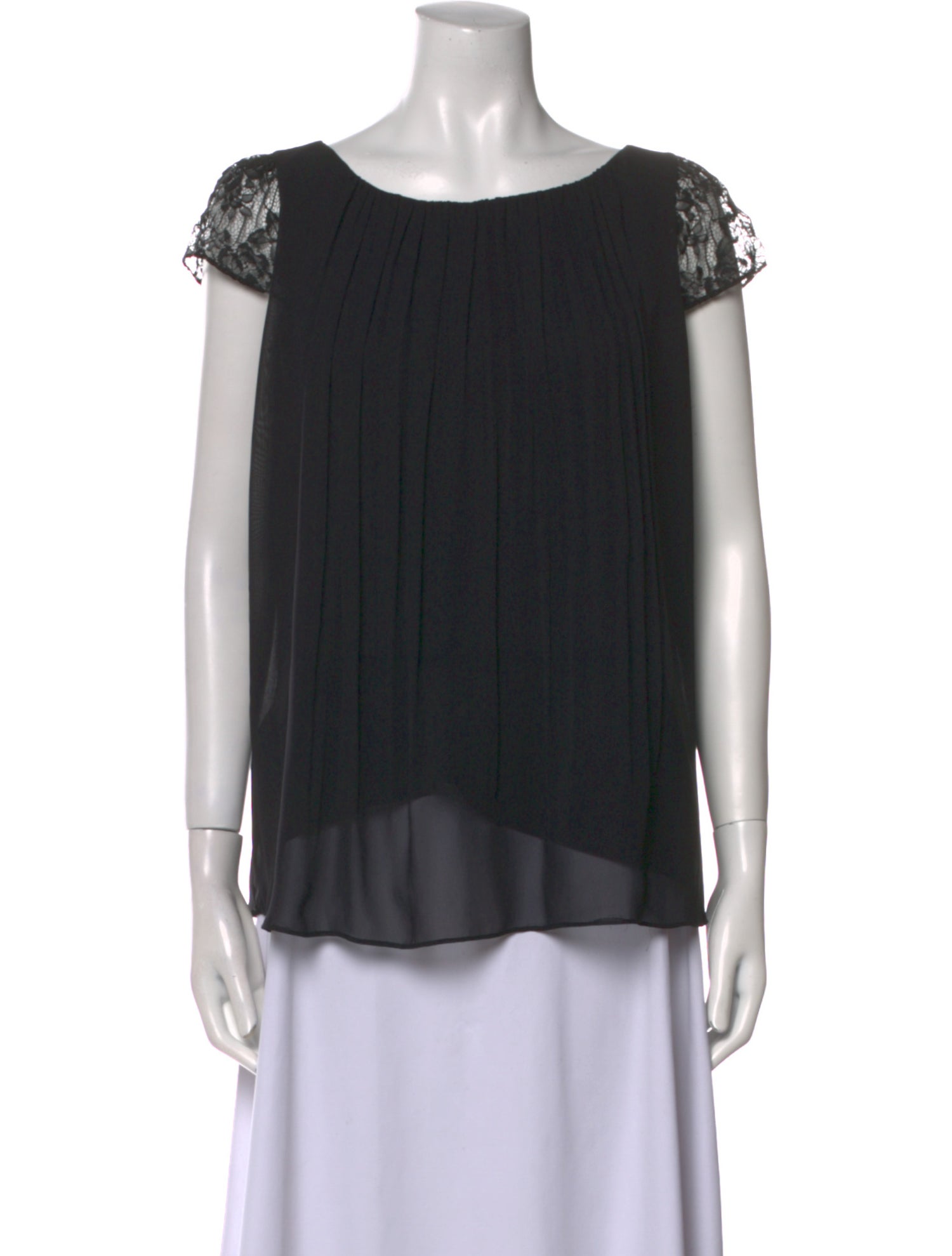 Alice + Olivia Bateau Neckline Short Sleeve Blouse