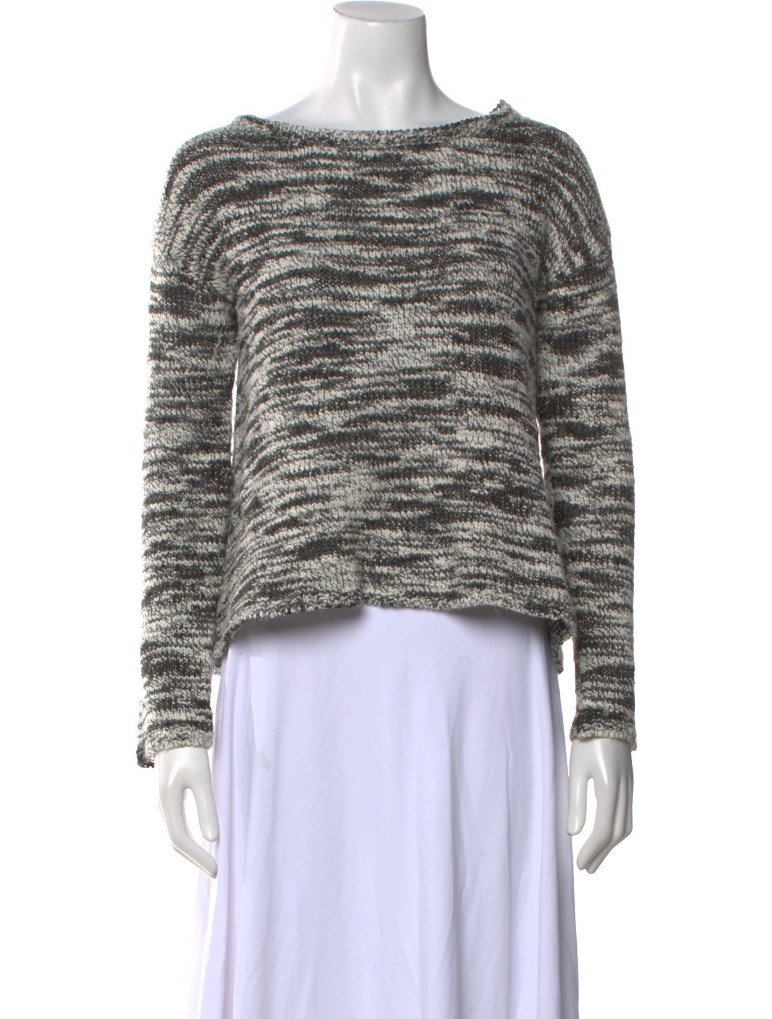 Alice + Olivia Printed Scoop Neck Sweater