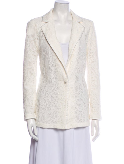 Alice + Olivia Nylon Lace Pattern Blazer