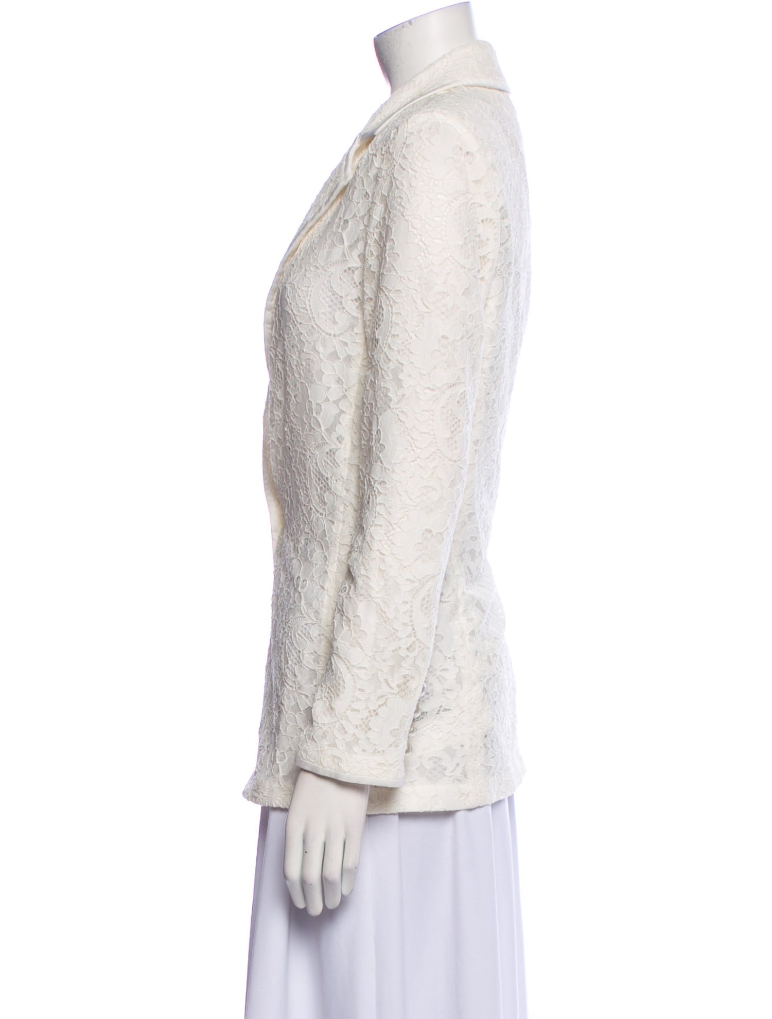 Alice + Olivia Nylon Lace Pattern Blazer