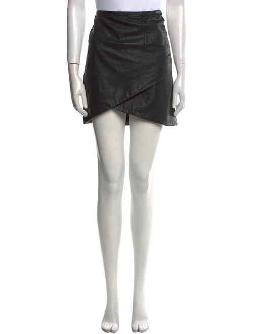 Alice + Olivia Lamb Leather Mini Skirt