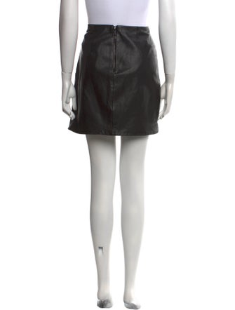 Alice + Olivia Lamb Leather Mini Skirt