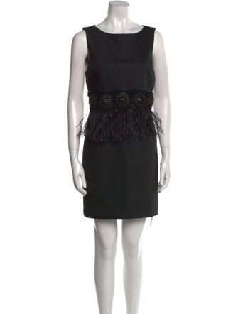 Alice + Olivia Bateau Neckline Mini Dress