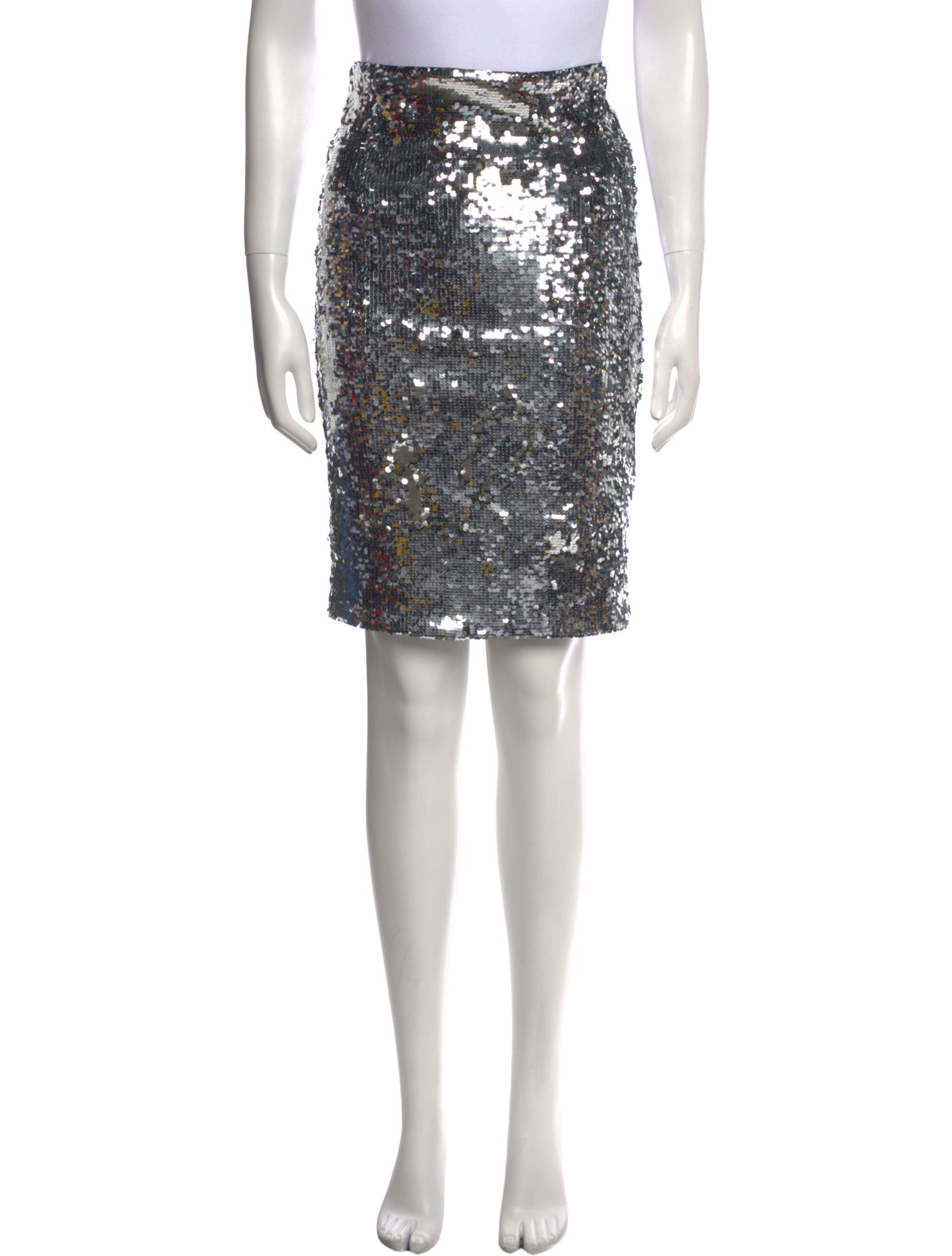 Alice + Olivia Sequin Embellishments Knee-Length Skirt