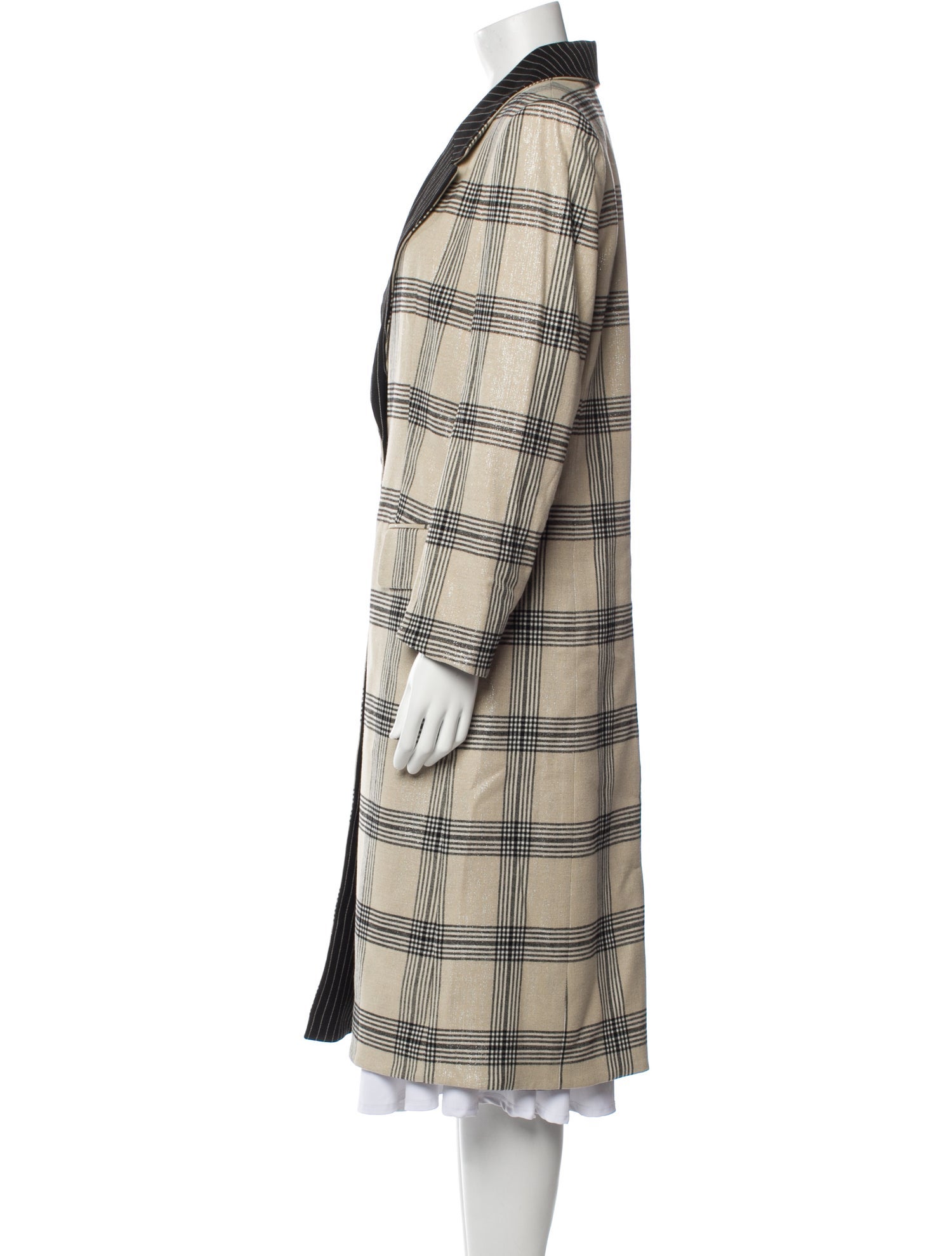 Alice + Olivia Plaid Print Peacoat