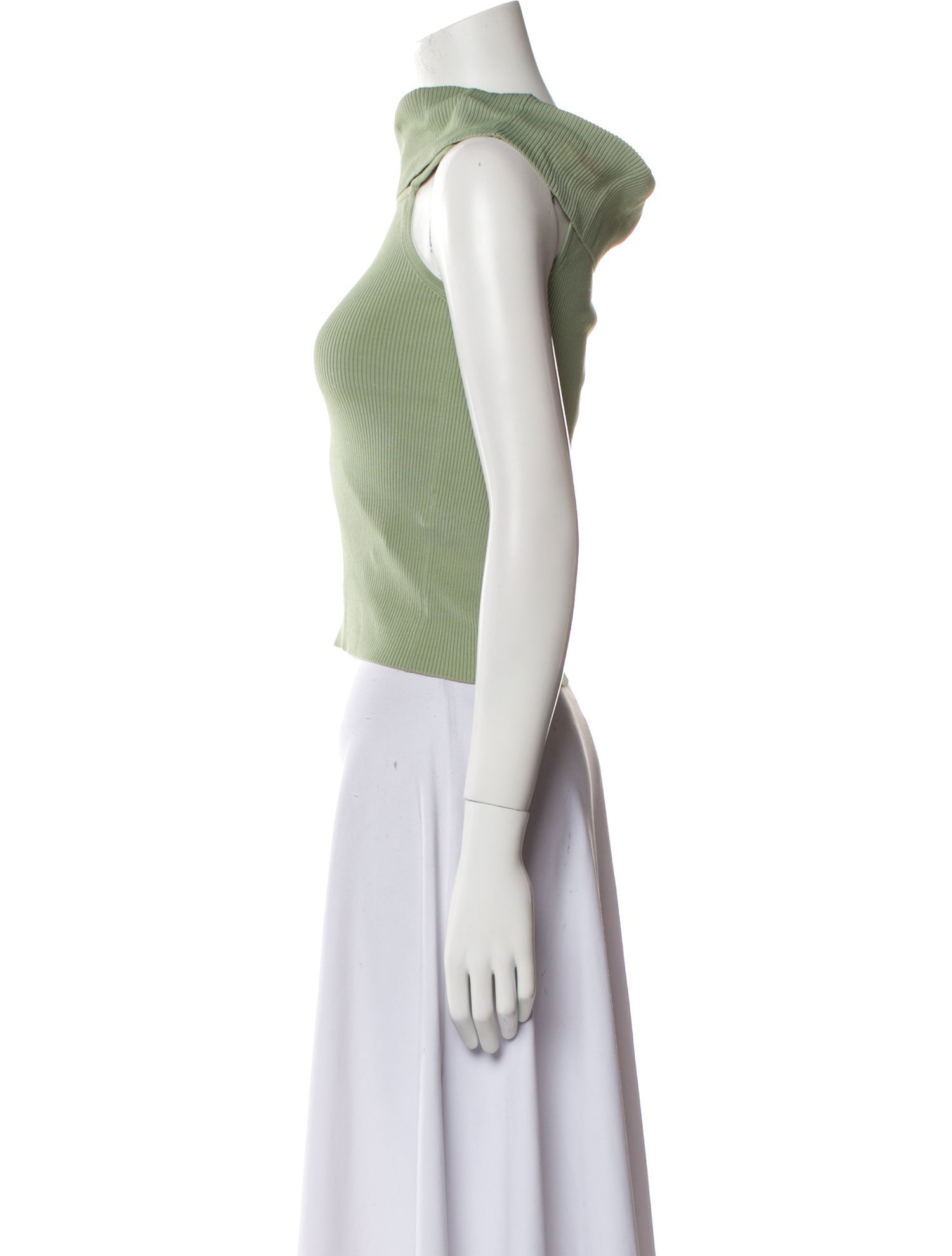 Alice + Olivia One-Shoulder Sleeveless Crop Top