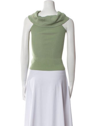 Alice + Olivia One-Shoulder Sleeveless Crop Top