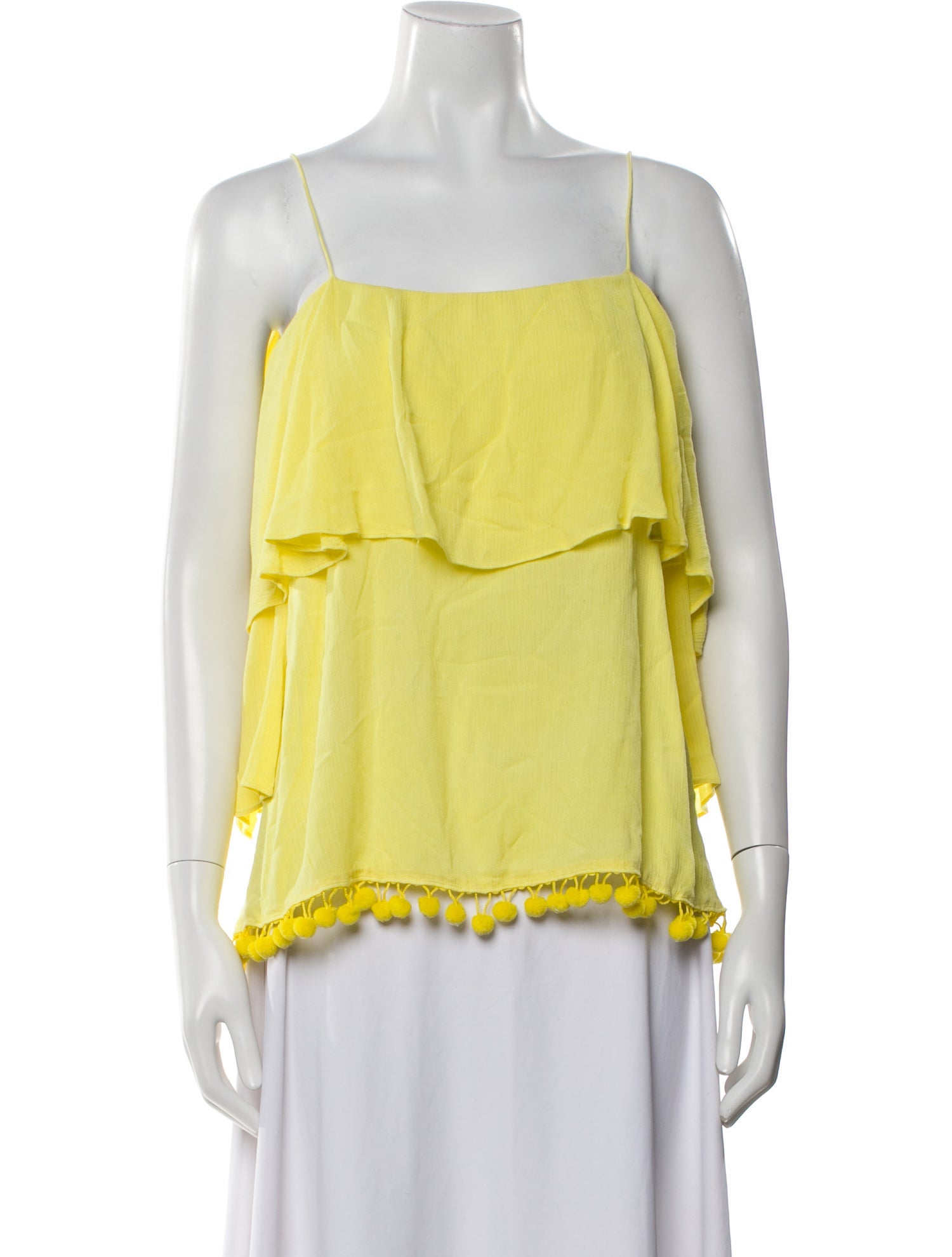 Alice + Olivia Square Neckline Three-Quarter Sleeve Blouse