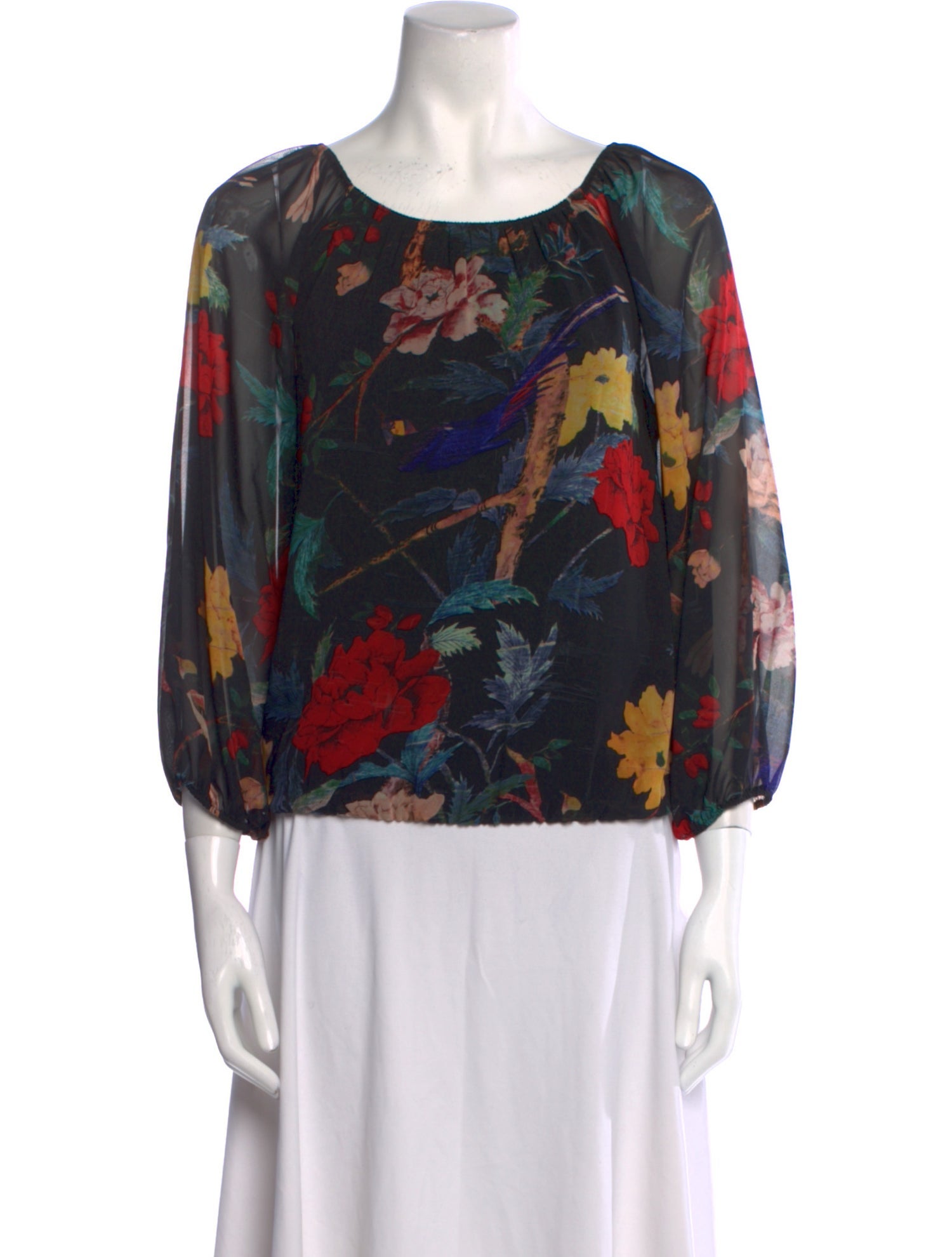 Alice + Olivia Printed Scoop Neck Blouse w/ Tags