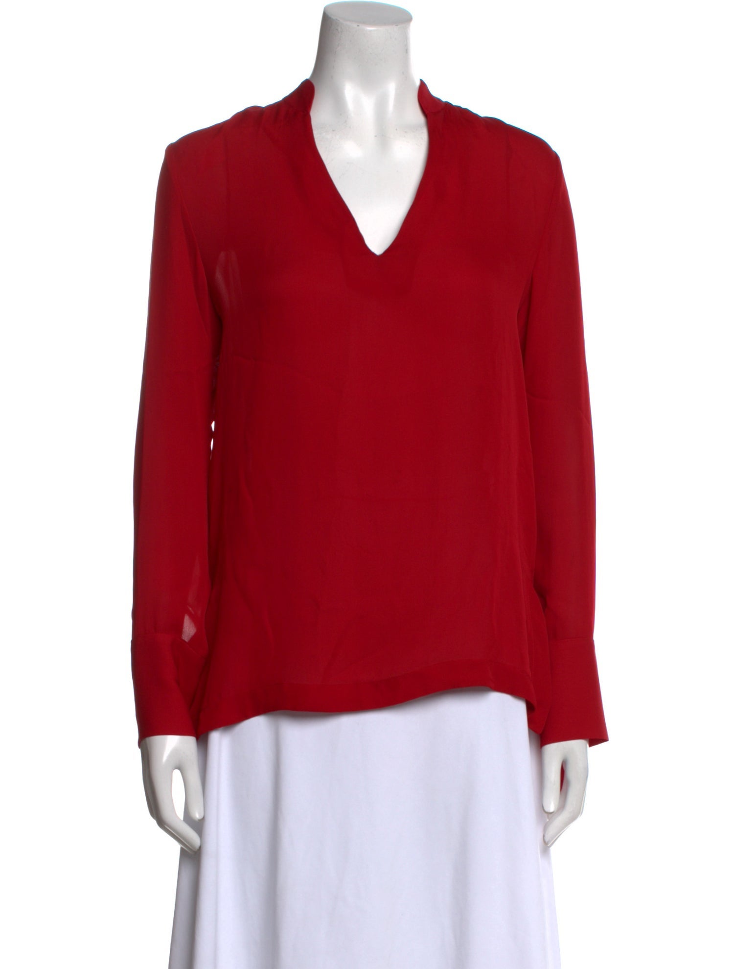 Alice + Olivia Silk V-Neck Blouse