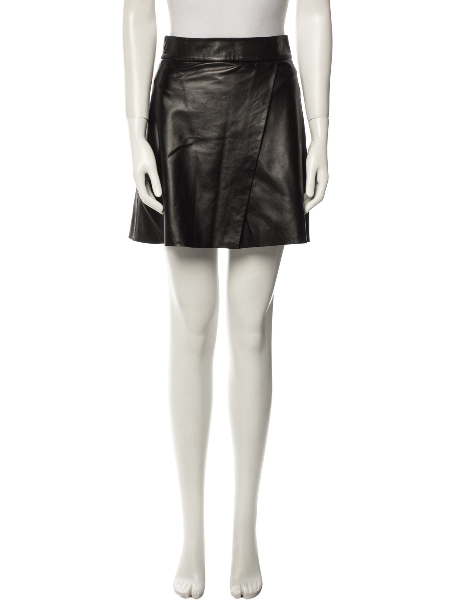 Alice + Olivia Lamb Leather Mini Skirt