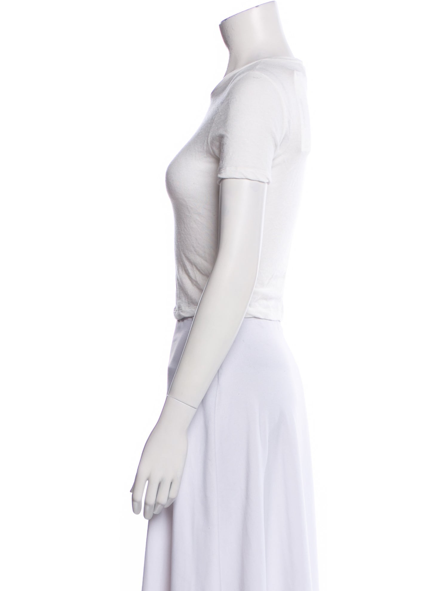 Alice + Olivia Crew Neck Short Sleeve Crop Top