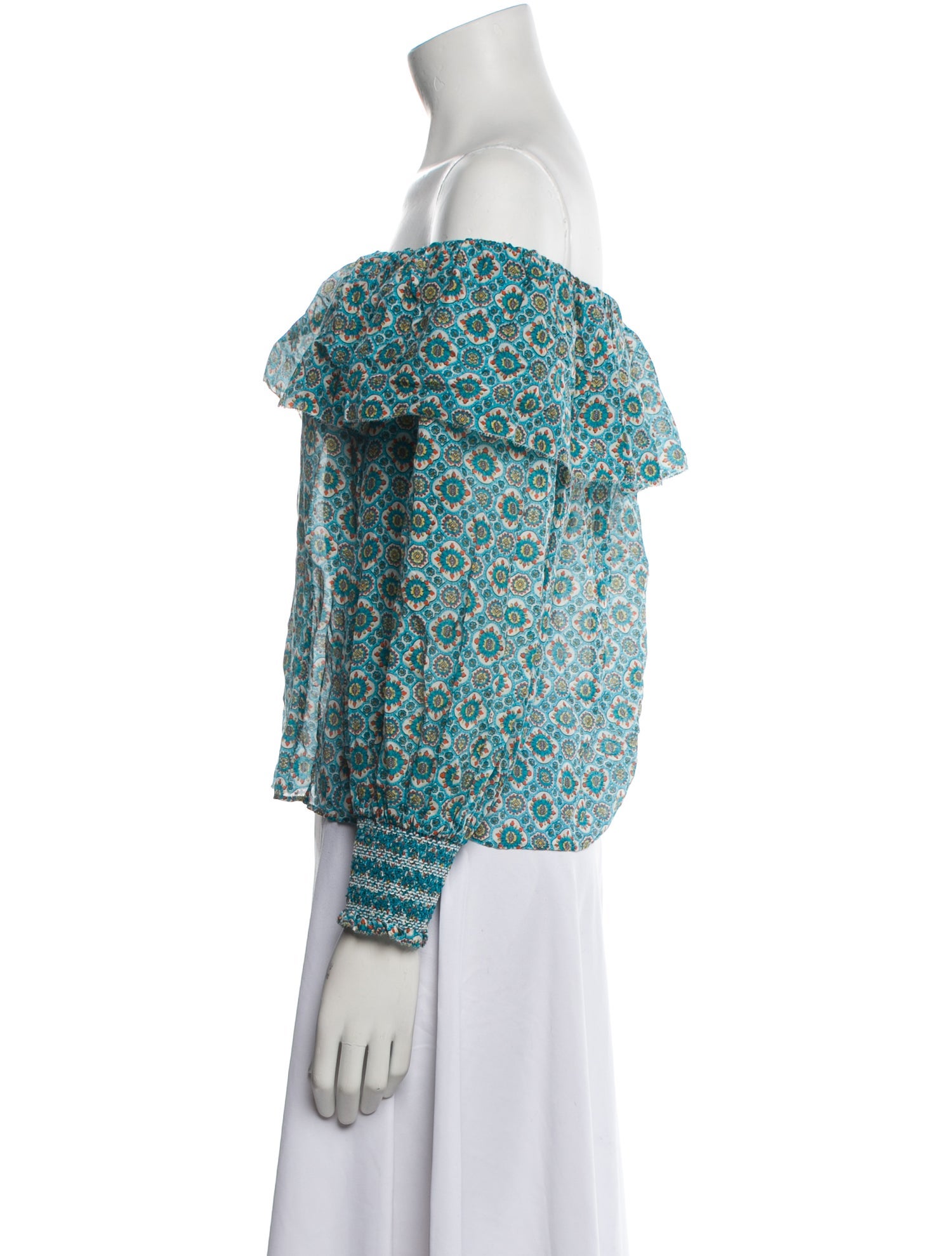 Alice + Olivia Floral Print Off-The-Shoulder Crop Top w/ Tags