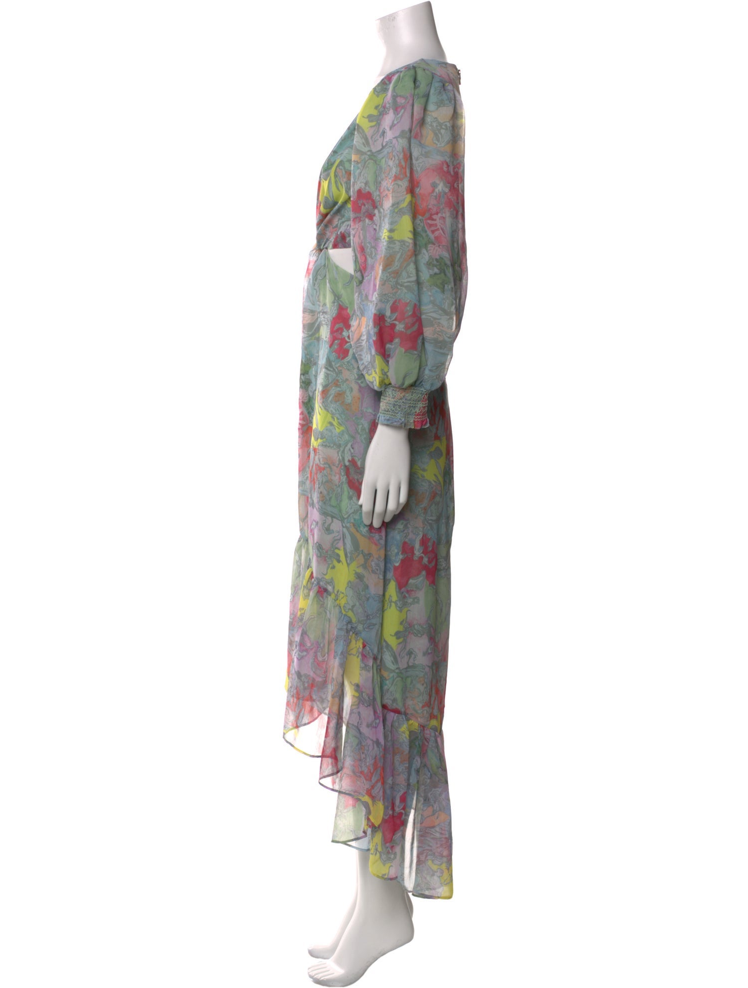 Alice + Olivia Floral Print Long Dress