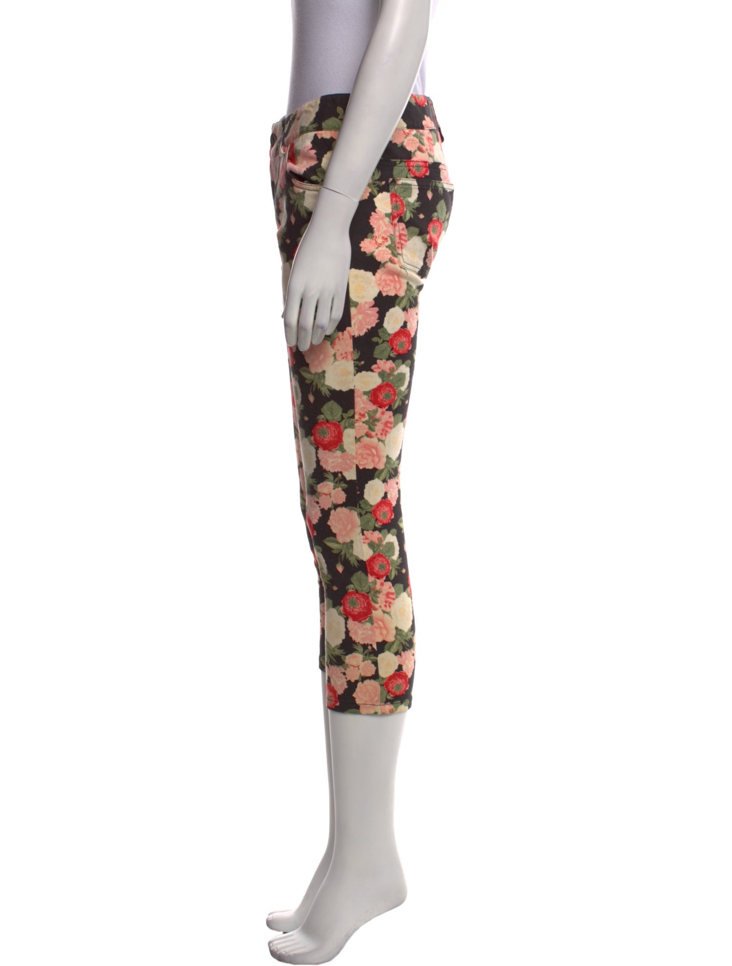 Alice + Olivia Floral Print Skinny Leg Pants