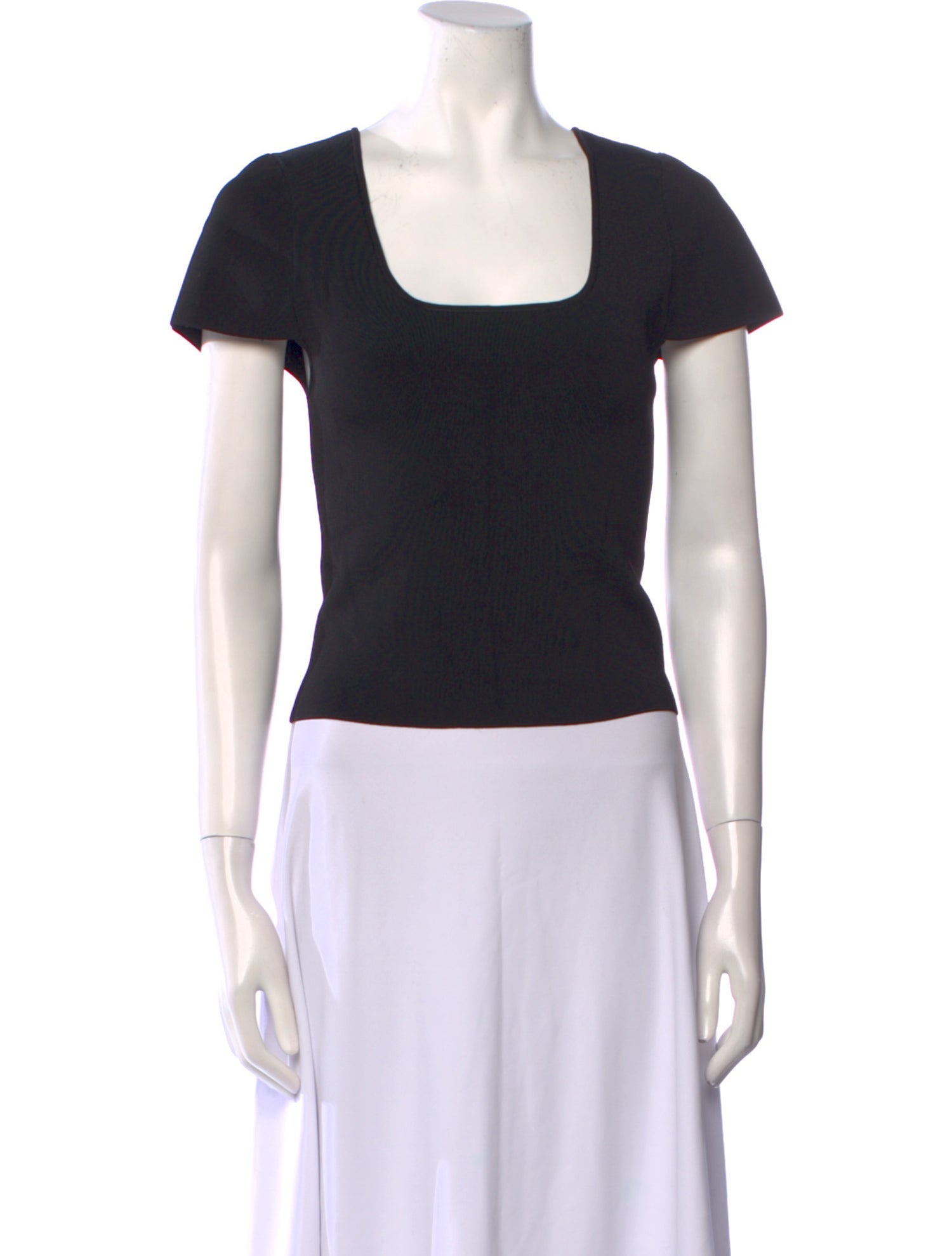 Alice + Olivia Square Neckline Short Sleeve T-Shirt