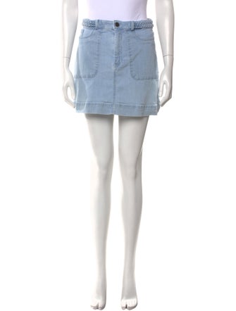 Alice + Olivia Raw-Edge Trim Mini Skirt