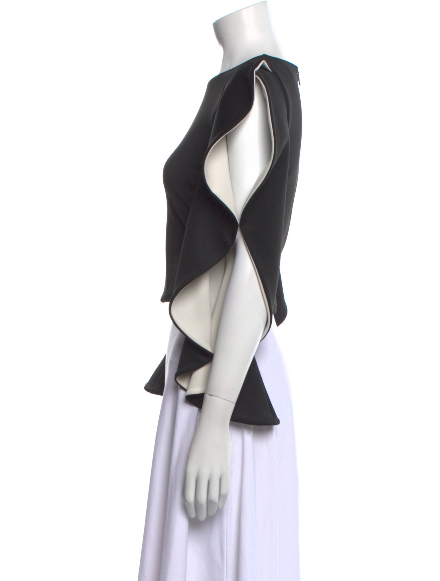 Alice + Olivia Bateau Neckline Short Sleeve Crop Top