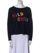 Alice + Olivia Wool Graphic Print Sweatshirt