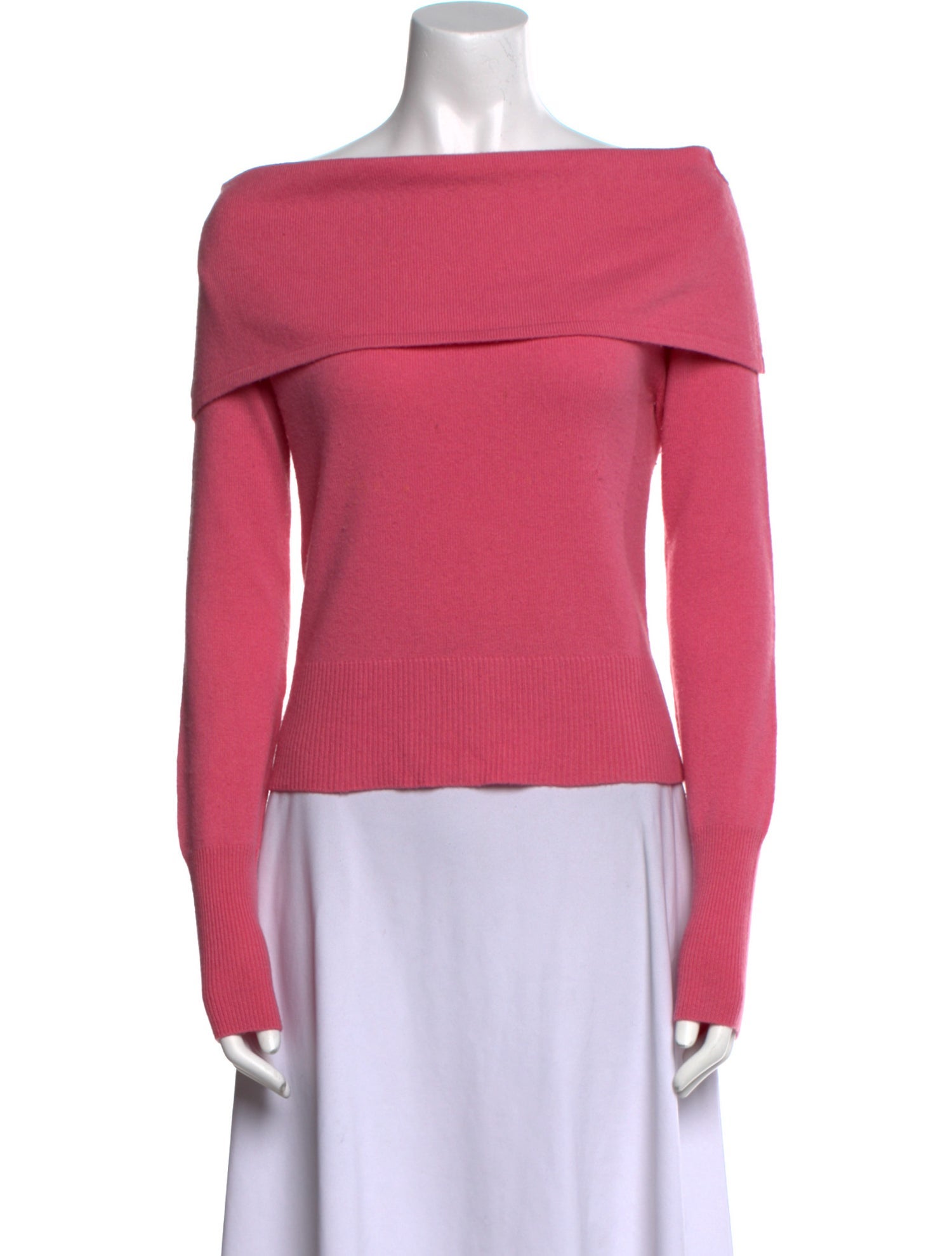 Alice + Olivia Cashmere Off-The-Shoulder Sweater