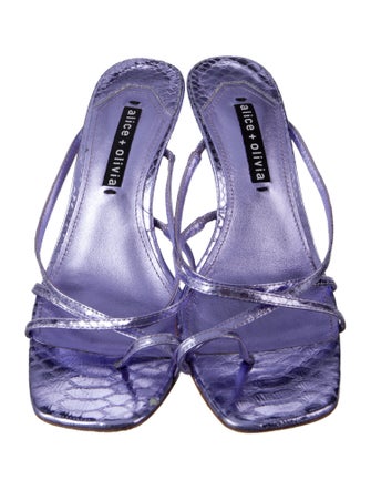 Alice + Olivia Leather Slides