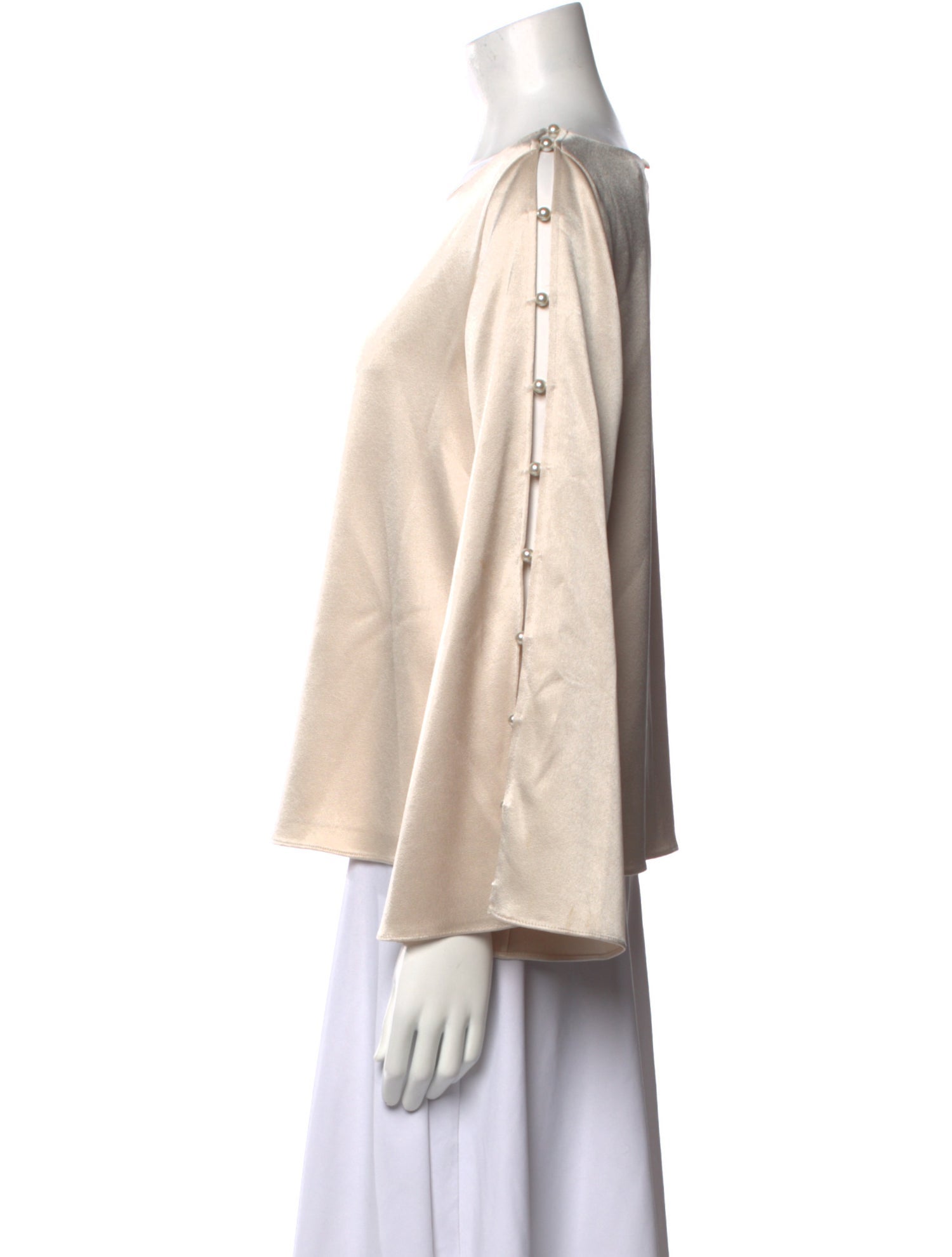 Alice + Olivia Bateau Neckline Long Sleeve Blouse