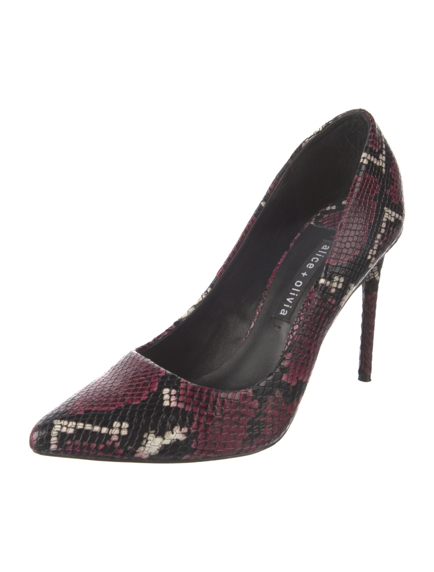 Alice + Olivia Vintage Snakeskin Pumps